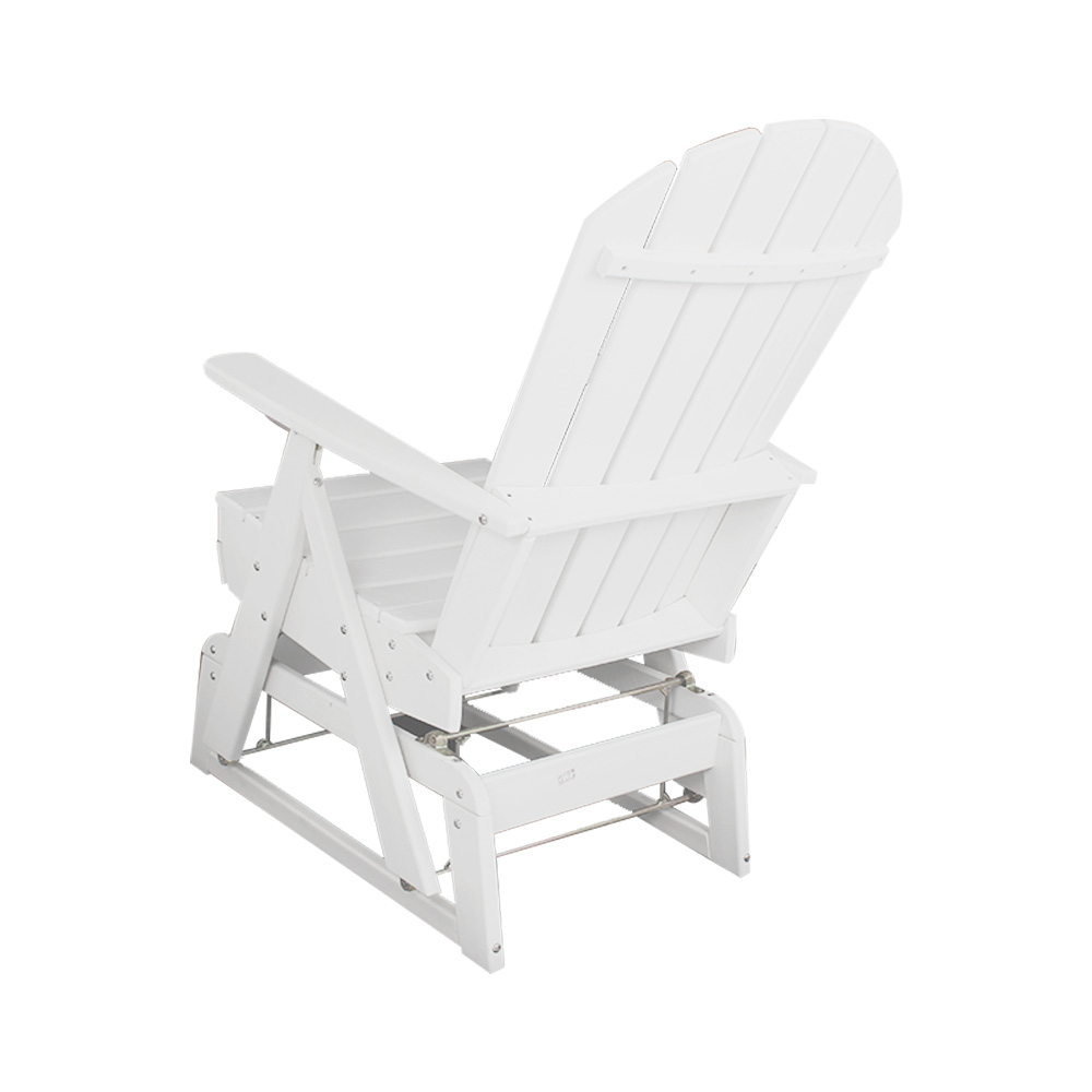 ADM012 White Patio Pull-out Rocker - Beach HDPE Recliner Rocker